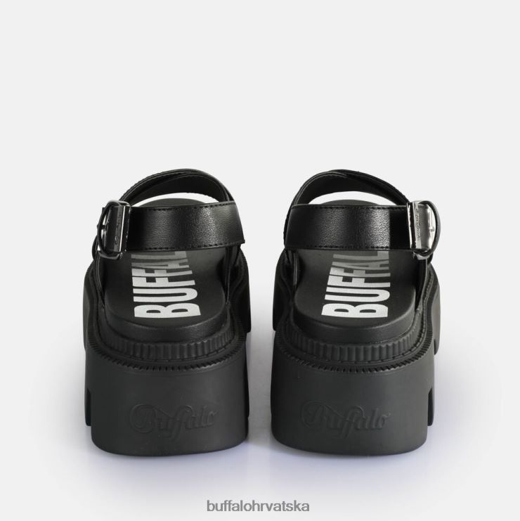 crno Buffalo flora sandale s križnom platformom veganske |sandale TDD6T164